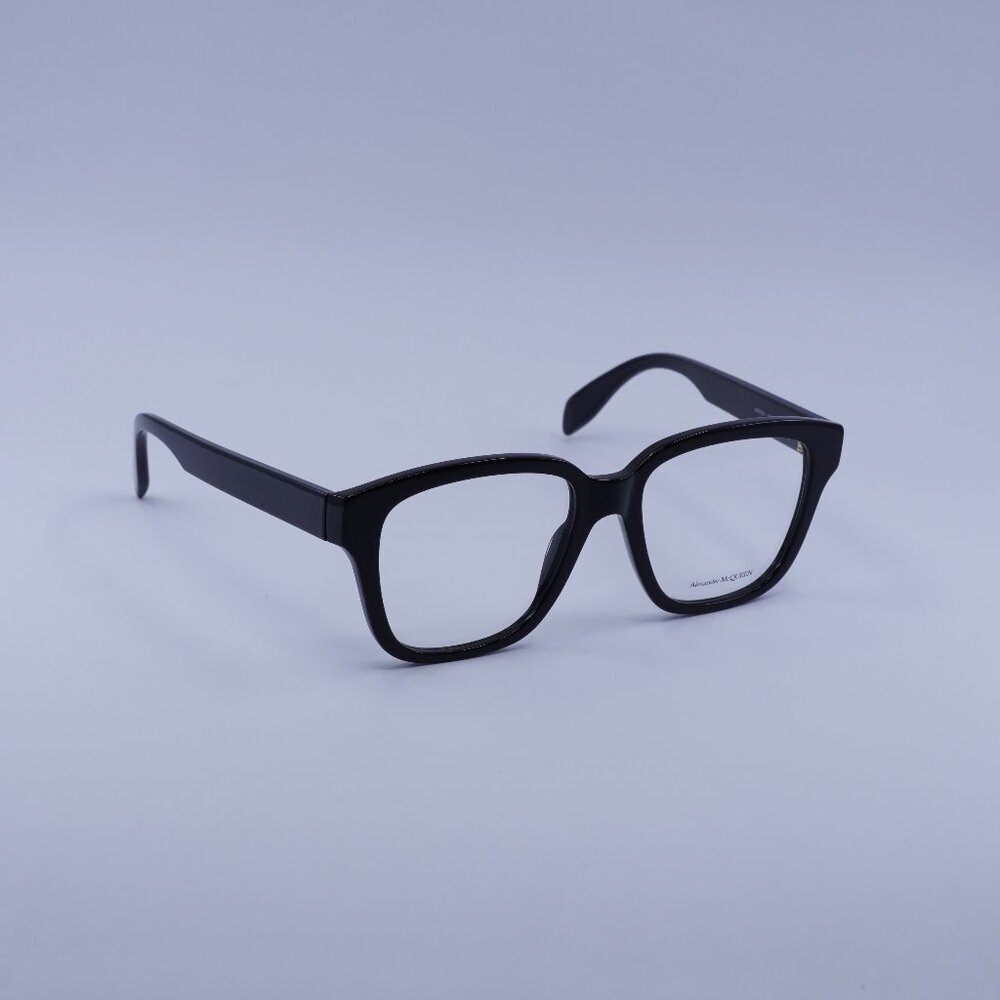 Alexander McQueen AM0333O 002 Eyeglasses Black 52mm Square Frame